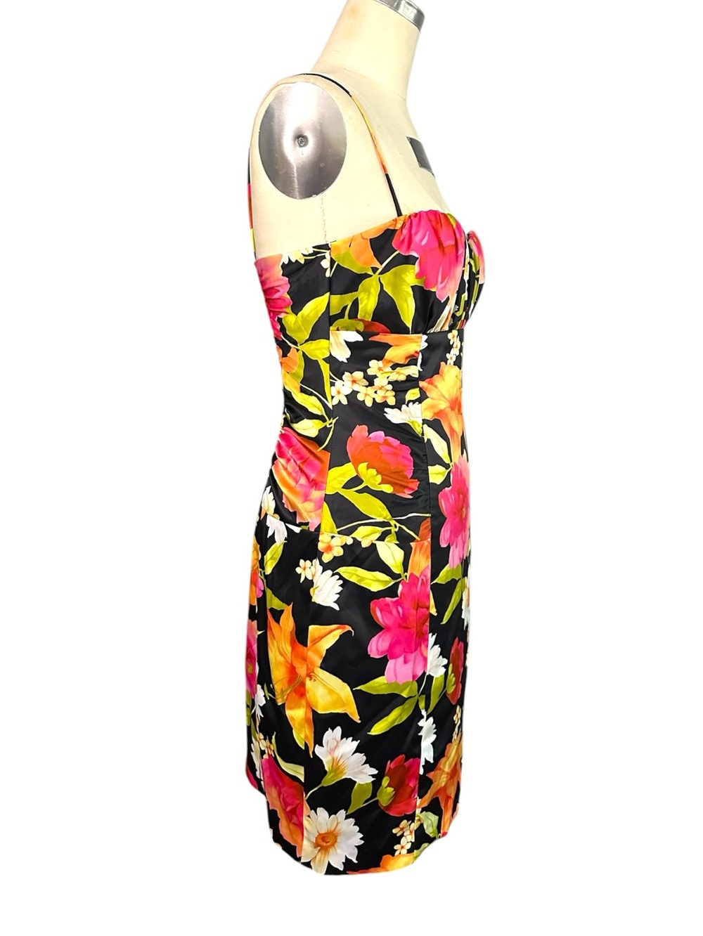 David Meister Floral Spaghetti Strap Mini Dress - Picture 4 of 10